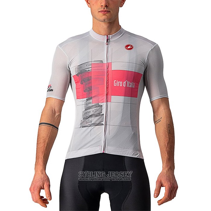 2021 Cycling Jersey Giro D'italy White Pink Short Sleeve And Bib Short